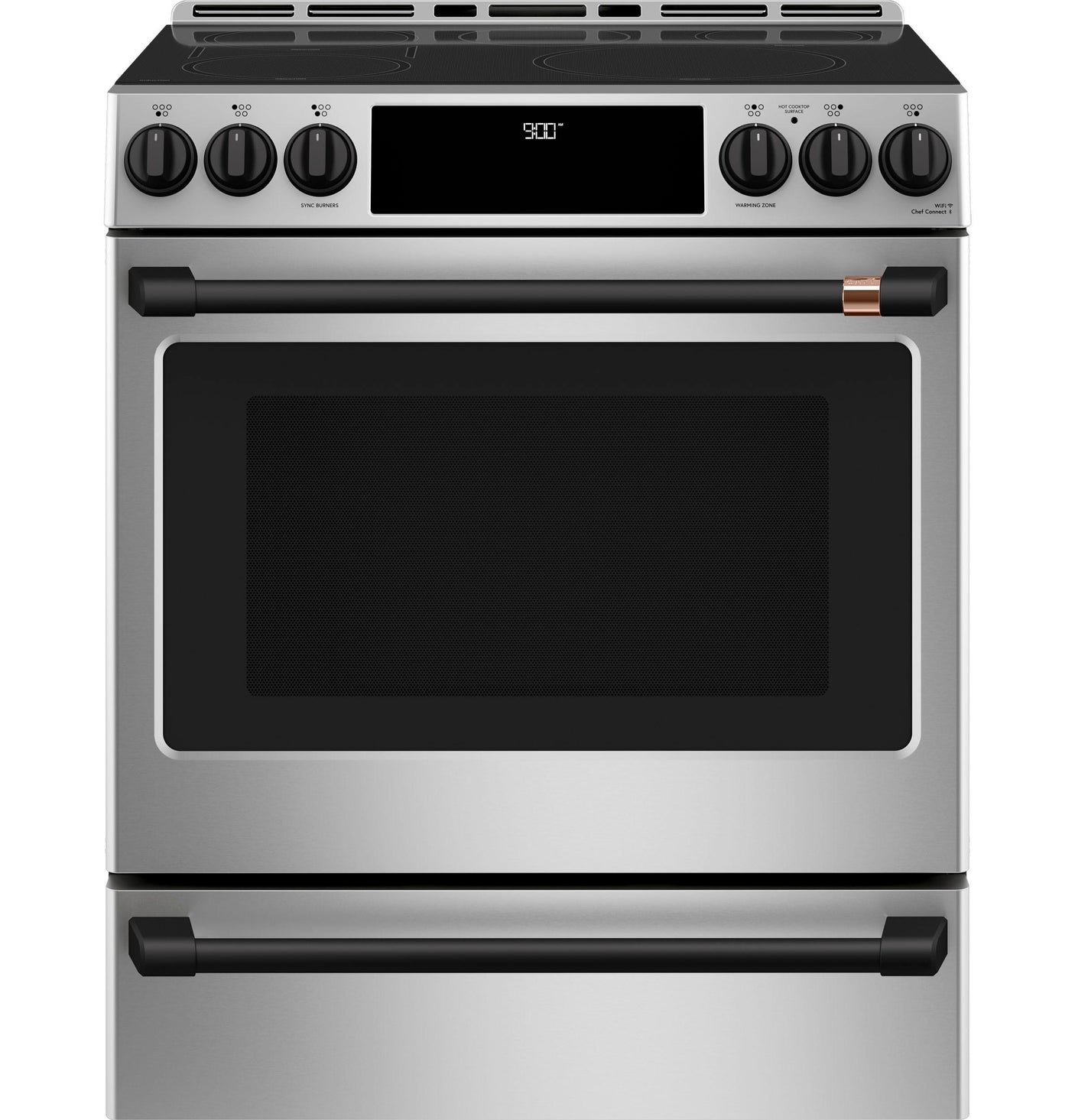 Café™ 30" Smart Slide-In, Front-Control, Induction and Convection Range with Warming Drawer