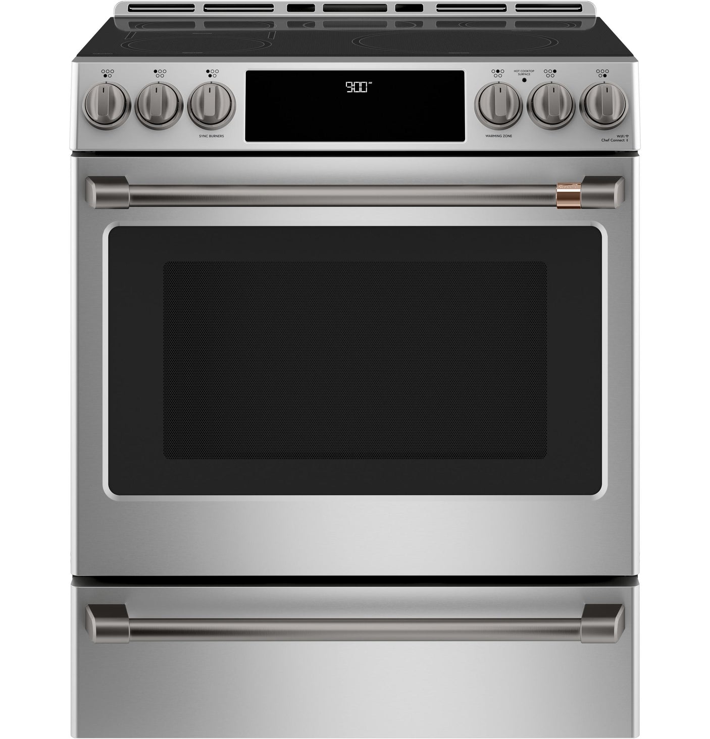 Café™ 30" Smart Slide-In, Front-Control, Induction and Convection Range with Warming Drawer