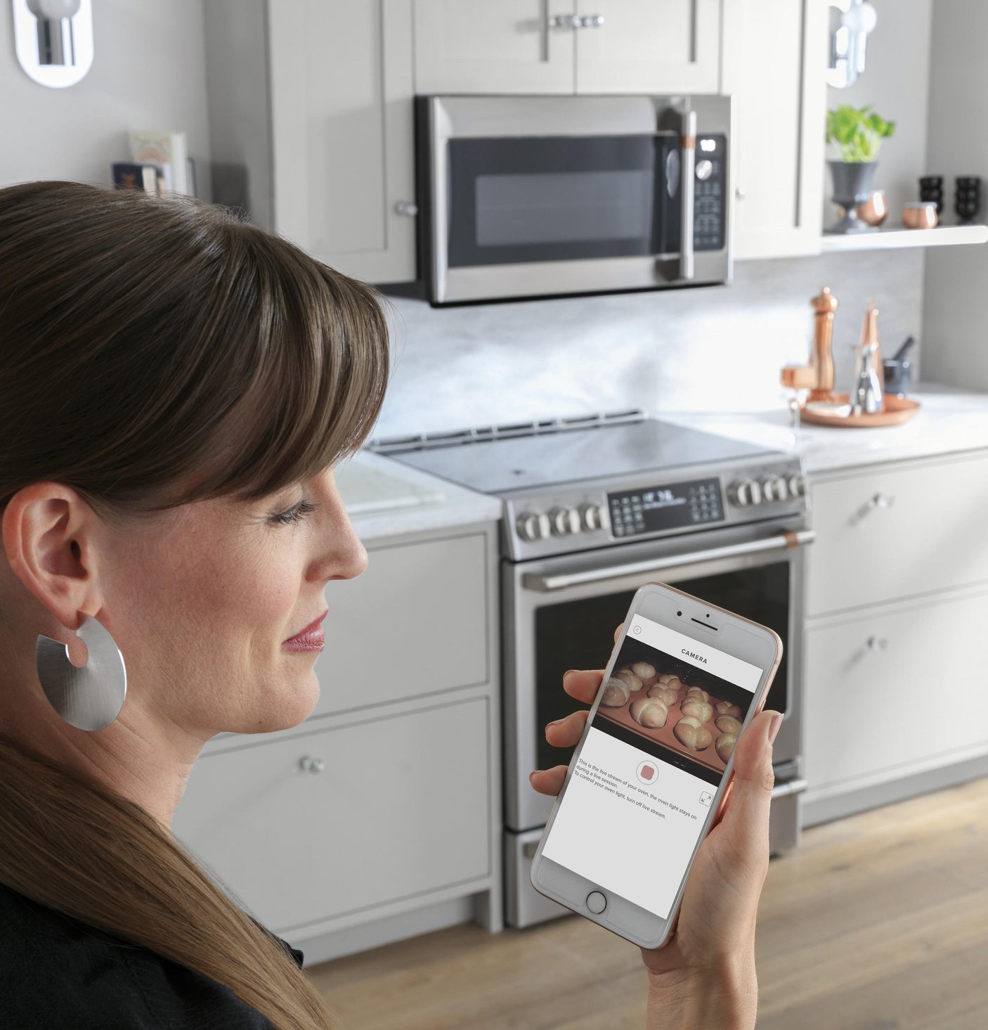 Café™ 30" Smart Slide-In, Front-Control, Induction and Convection Range with In-Oven Camera