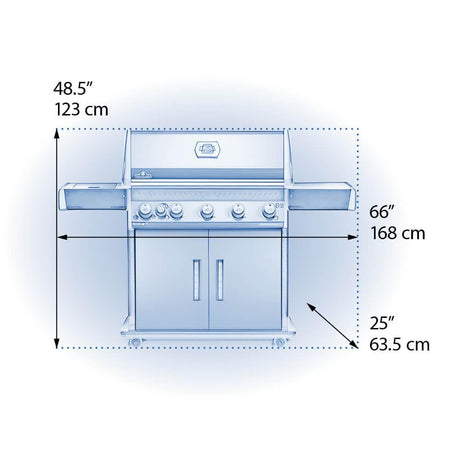 Rogue XT 625 SIB with Infrared Side Burner , Propane, Black