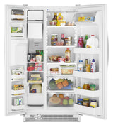 22 cu. ft. Side-by-Side Refrigerator with Full-Width Adjustable Slide-Out SpillGuard Glass Shelves