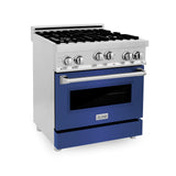 ZLINE 30" 4.0 cu. ft. Range with Gas Stove and Gas Oven in Stainless Steel (RG30) [Color: Red Gloss]