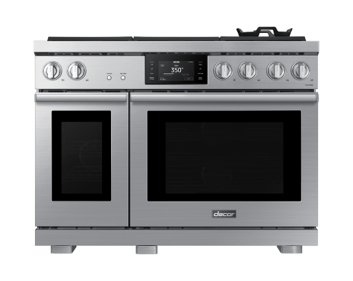 48" Dual-Fuel Steam Range, Silver Stainless, Natural Gas/Liquid Propane