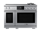 48" Dual-Fuel Steam Range, Silver Stainless, Natural Gas/Liquid Propane