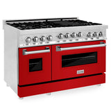 ZLINE 48" 6.0 cu. ft. Range with Gas Stove and Gas Oven in Stainless Steel (RG48) [Color: White Matte]