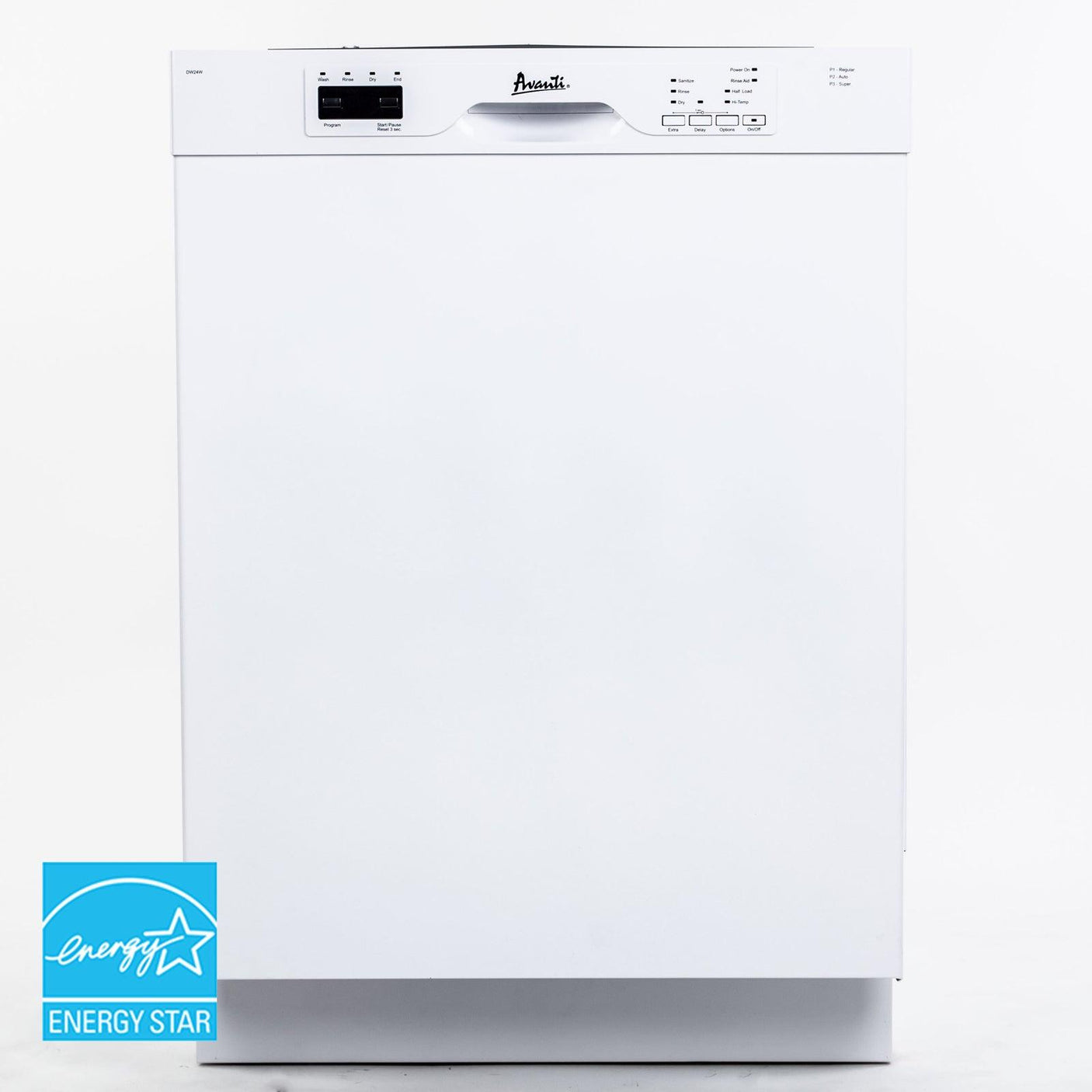 Avanti 24" Built In Dishwasher - White / 24"