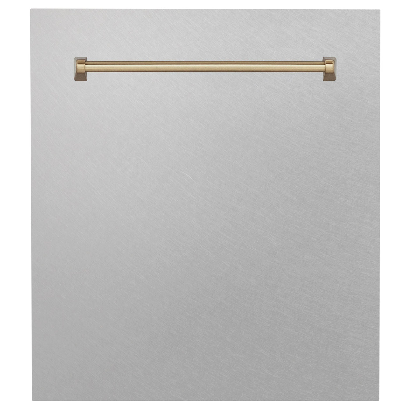 ZLINE 24 in. Autograph Edition Tallac Dishwasher Panel with Champagne Bronze Handle and Color Options (DPVZ-24-CB) [Color: Stainless Steel with Champagne Bronze Handle]