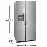 Frigidaire 22 Cu. Ft. 33" Standard Depth Side by Side Refrigerator