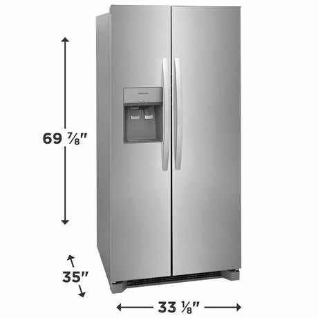 Frigidaire 22 Cu. Ft. 33" Standard Depth Side by Side Refrigerator