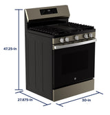 GE® 30" Free-Standing Gas Convection Range with No Preheat Air Fry and EasyWash™ Oven Tray