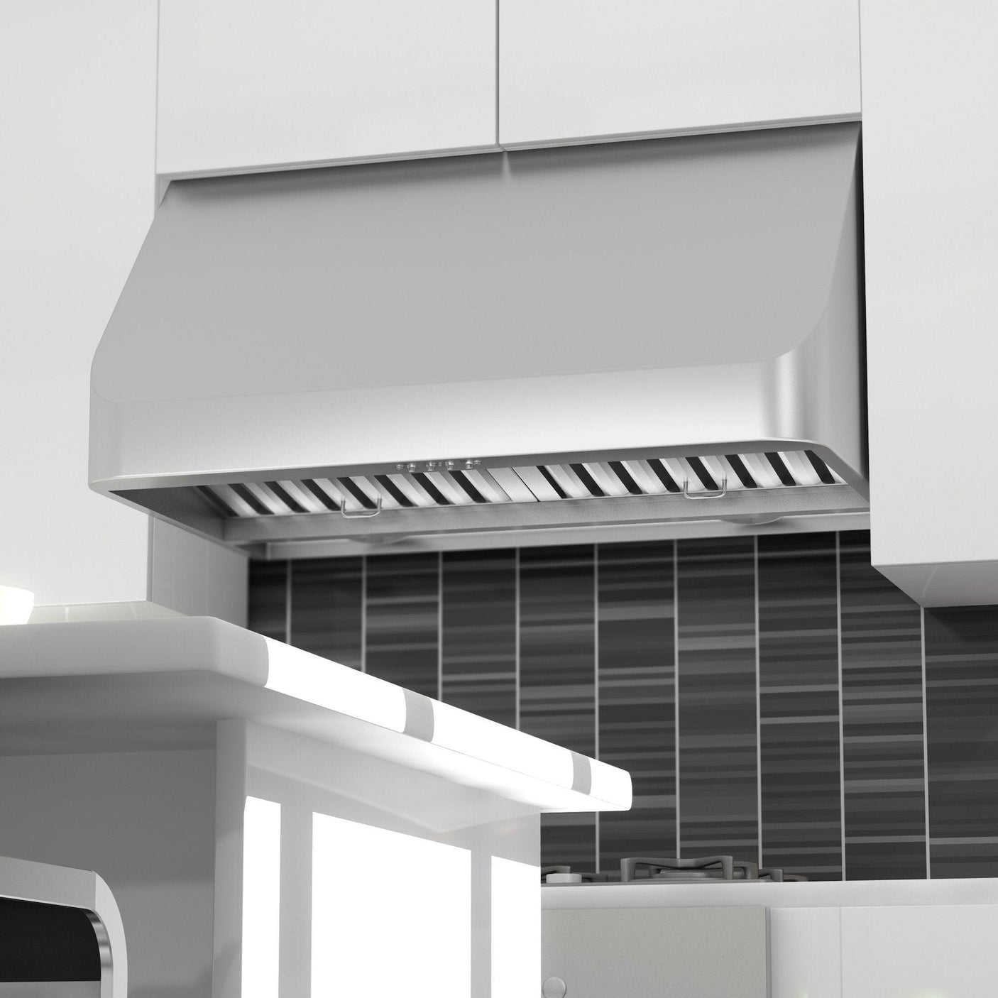 ZLINE Under Cabinet Range Hood in Stainless Steel with Recirculating Options (520)