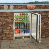 24-In Outdoor Built-In High-Capacity Refrigerator with Door Style - Stainless Steel