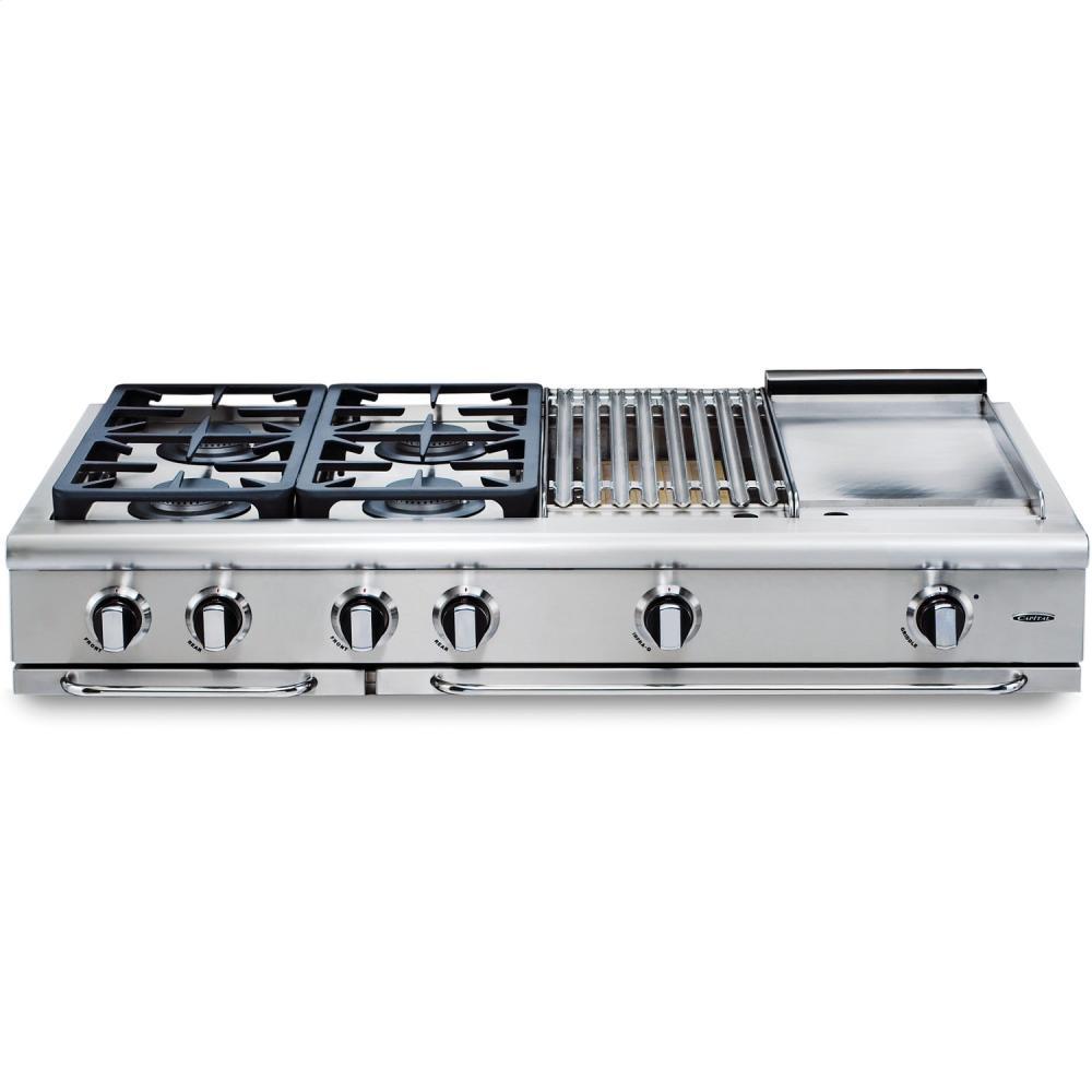 48" 4 Burner w/Powre-Wok Gas Rangetop - NG