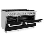 ZLINE 60 in. 7.4 cu. ft. Dual Fuel Range with Gas Stove and Electric Oven in DuraSnow Stainless Steel and Colored Door Options (RAS-60) [Color: DuraSnow Stainless Steel with Black Matte Door]