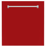 ZLINE 24" Monument Dishwasher Panel with Traditional Handle and Color Options (DPMT-24) [Color: Red Gloss]