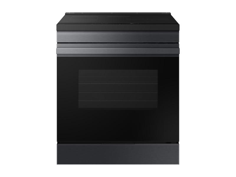 Bespoke 6.3 cu. ft. Smart Slide-In Induction Range with Anti-Scratch Glass Cooktop in Matte Black Steel