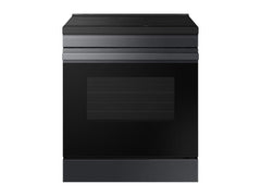 Bespoke 6.3 cu. ft. Smart Slide-In Induction Range with Anti-Scratch Glass Cooktop in Matte Black Steel