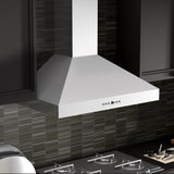 ZLINE Convertible Vent Wall Mount Range Hood in Stainless Steel with Crown Molding (KL3CRN)