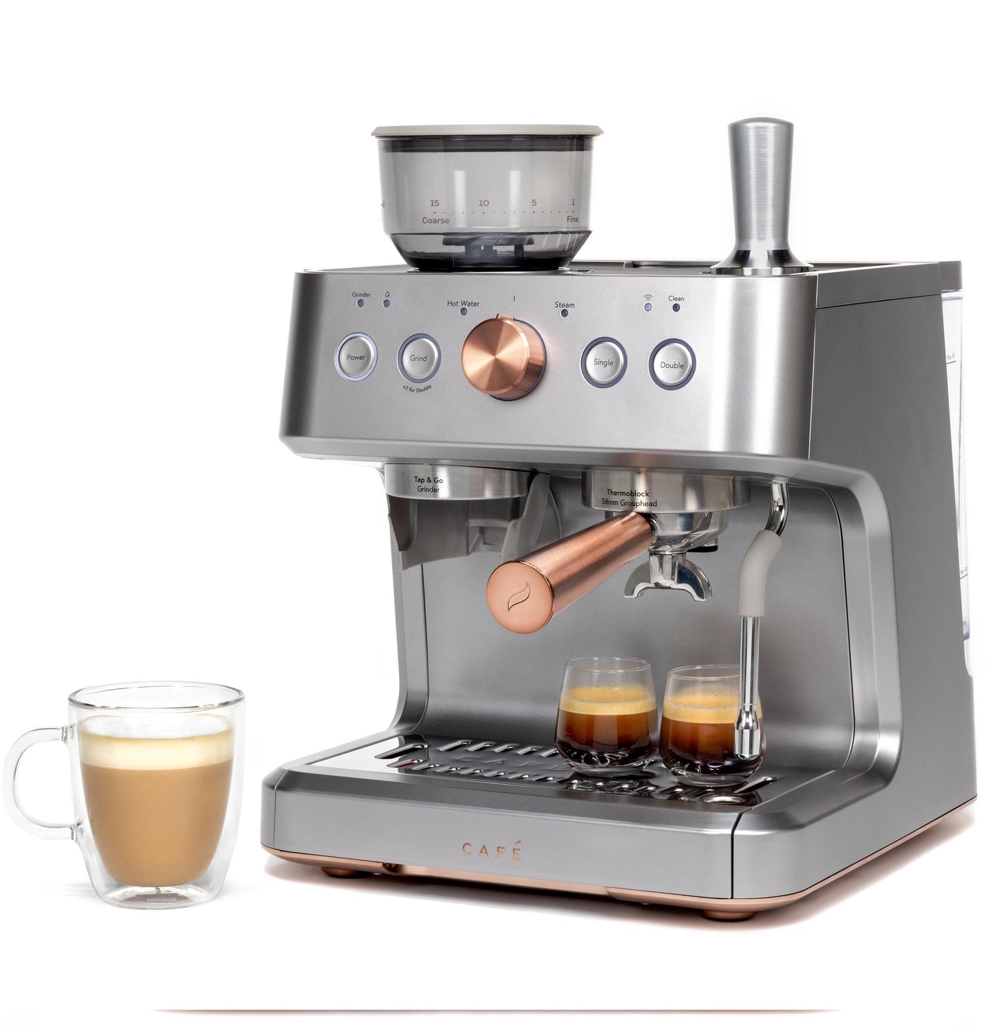 Café™ BELLISSIMO Semi Automatic Espresso Machine + Frother