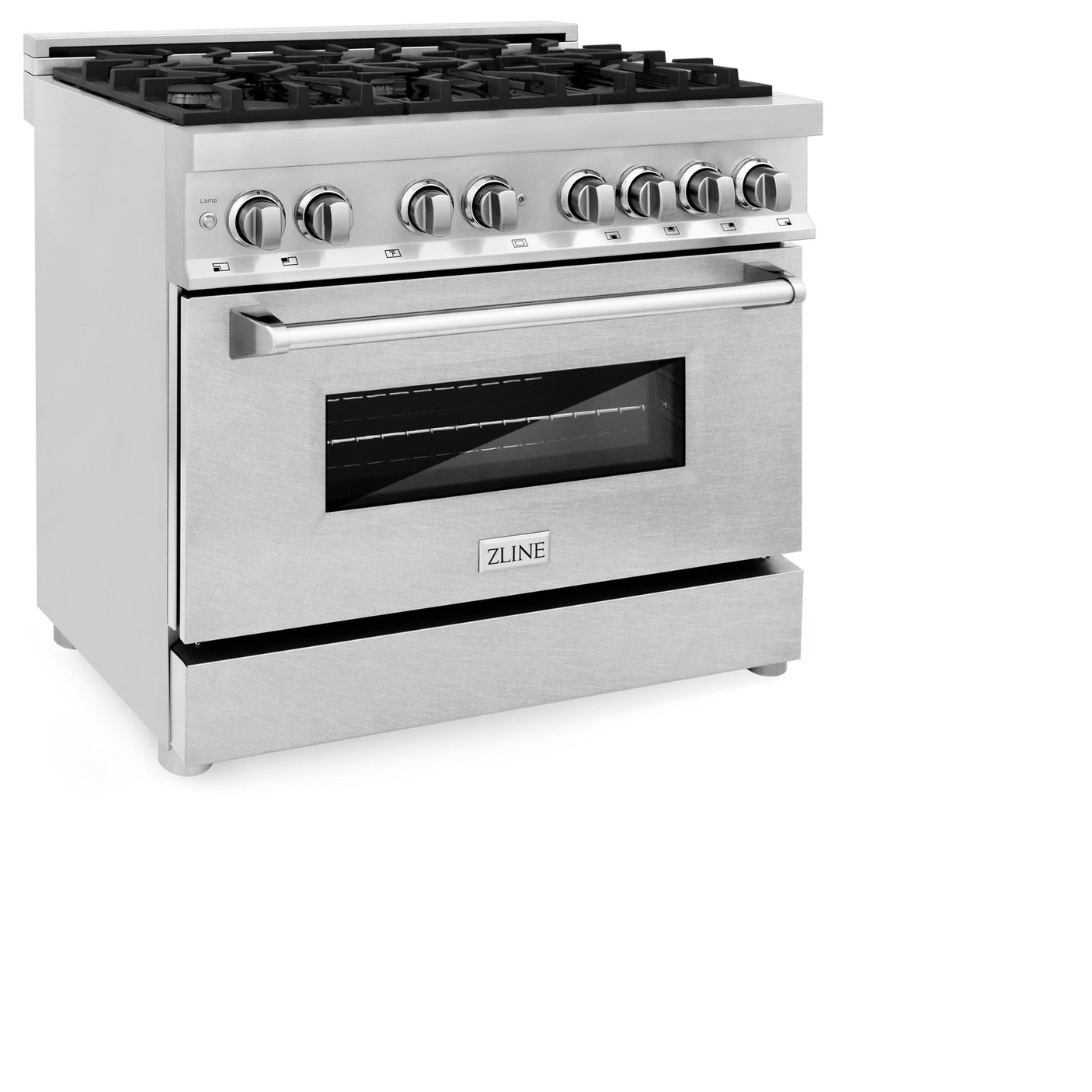 ZLINE 36 in. Dual Fuel Range with Gas Stove and Electric Oven in Stainless Steel (RA36) [Color: DuraSnow Stainless Steel]