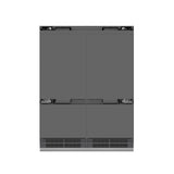 ZLINE Autograph Edition 60 in. 32.2 cu. ft. Panel Ready French Door Built-In Bottom Freezer Refrigerator with Water Dispenser and Ice Maker with Graphite Gray Interior and Champagne Bronze Accents (GRBIVZ-60-CB)