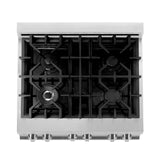 ZLINE 30 in. Dual Fuel Range with Gas Stove and Electric Oven in Stainless Steel (RA30) [Color: Black Matte]