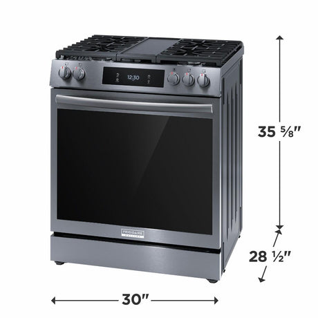 Frigidaire Gallery 30" Front Control Gas Range with Total Convection