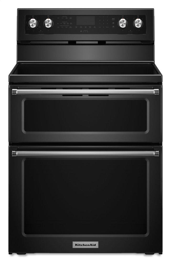 30-Inch 5 Burner Electric Double Oven Convection Range - Black