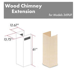 ZLINE 61 in. Wooden Chimney Extension for Ceilings up to 12.5 ft. (369UF-E)