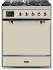 Majestic II 30 Inch Dual Fuel Liquid Propane Freestanding Range in Antique White with Chrome Trim