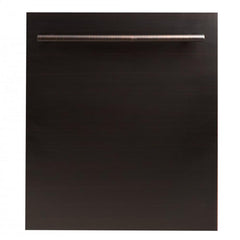 ZLINE 24 in. Top Control Dishwasher with Stainless Steel Tub and Modern Style Handle, 52dBa (DW-24) [Color: Oil Rubbed Bronze]