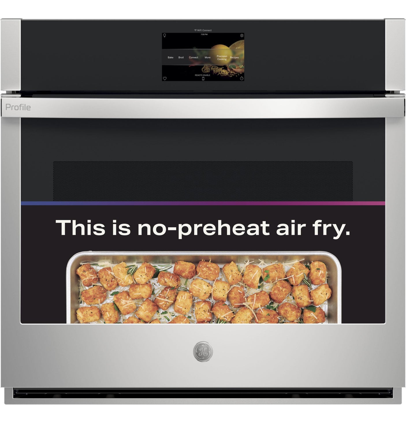 GE Profile™ 30" Smart Built-In Convection Single Wall Oven with No Preheat Air Fry and Precision Cooking