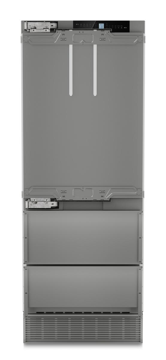 Combined refrigerator-freezer with BioFresh and NoFrost for integrated use