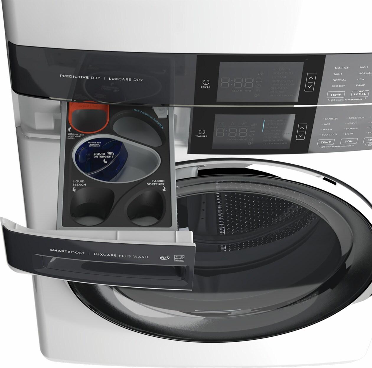 Electrolux Laundry Tower Single Unit Front Load 4.5 Cu. Ft. Washer & 8 Cu. Ft. Gas Dryer