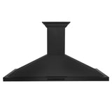 ZLINE Ducted Vent Wall Mount Range Hood in Black Stainless Steel with Built-in ZLINE CrownSound Bluetooth Speakers (BSKBNCRN-BT)