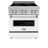 ZLINE 30" 4.0 cu. ft. Induction Range in DuraSnow with a 4 Element Stove and Electric Oven (RAINDS-30) [Color: Black Matte]