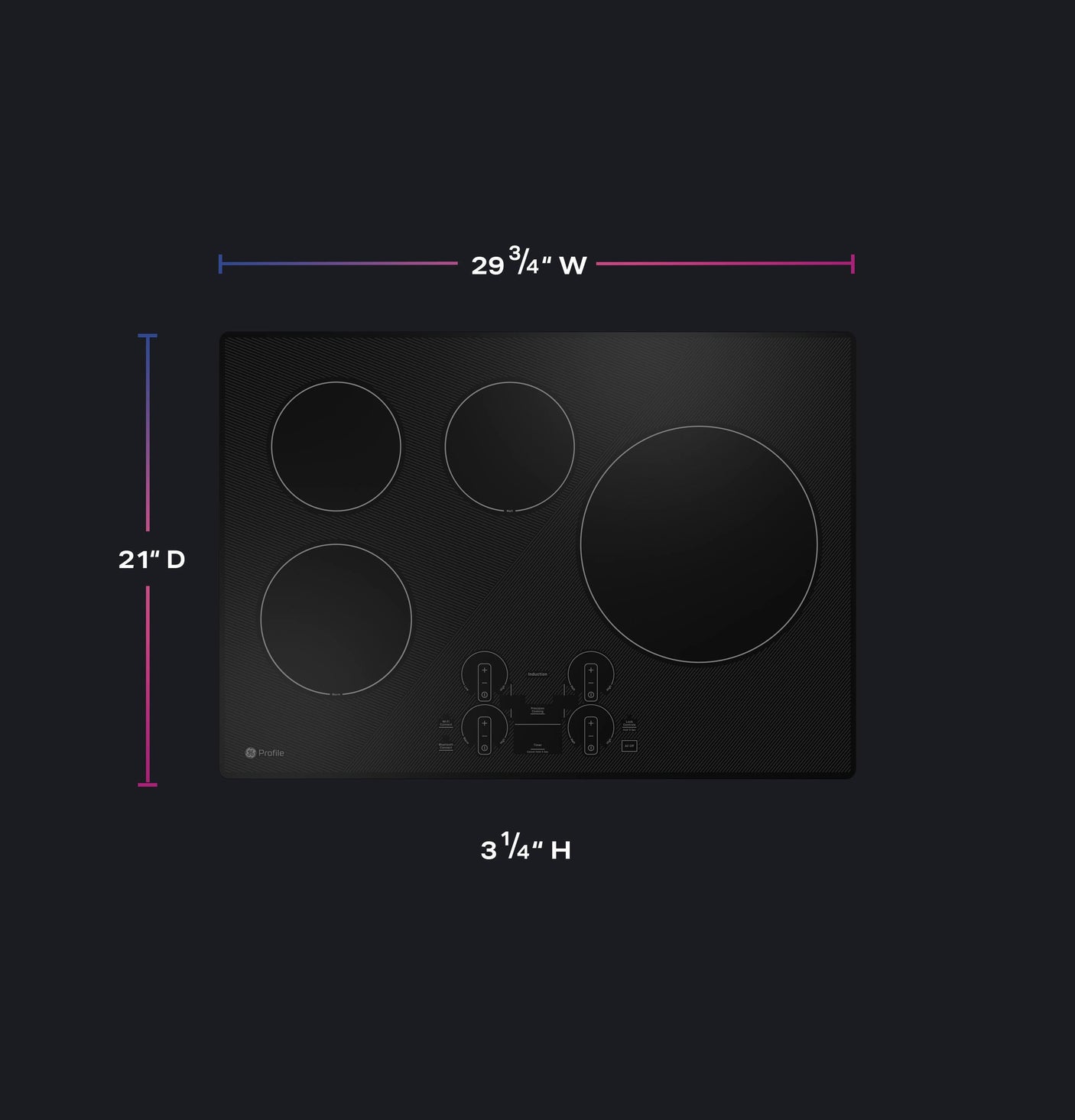 GE Profile™ 30" Built-In Touch Control Induction Cooktop