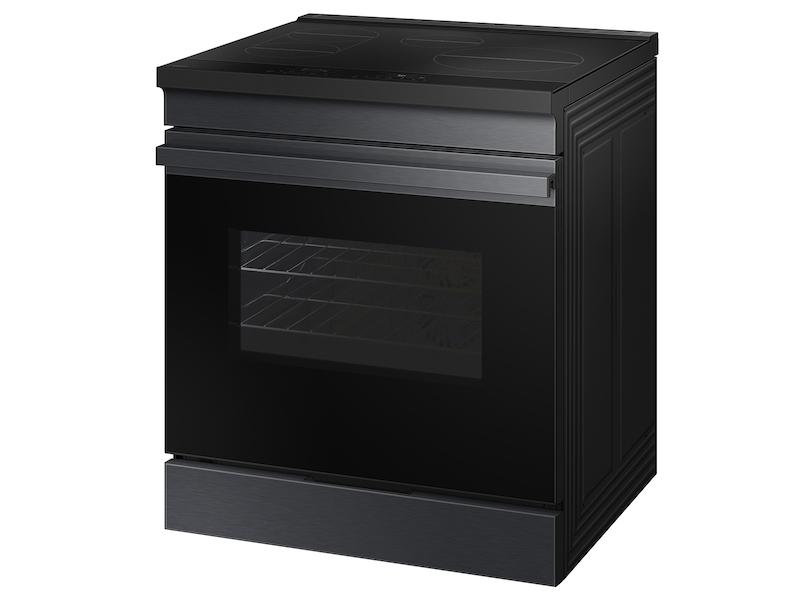 Bespoke 6.3 cu. ft. Smart Slide-In Induction Range with Anti-Scratch Glass Cooktop in Matte Black Steel