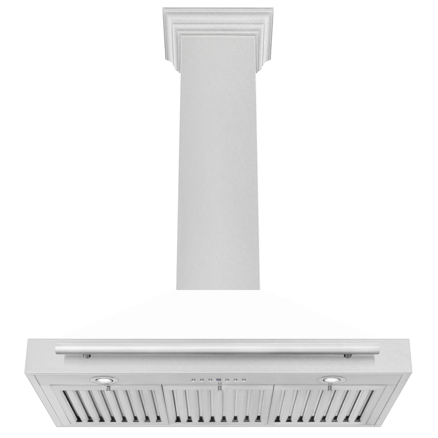 ZLINE 36 in. Convertible Fingerprint Resistant DuraSnow Stainless Steel Range Hood with Stainless Steel Handle (KB4SNX-36) [Color: White Matte Shell]