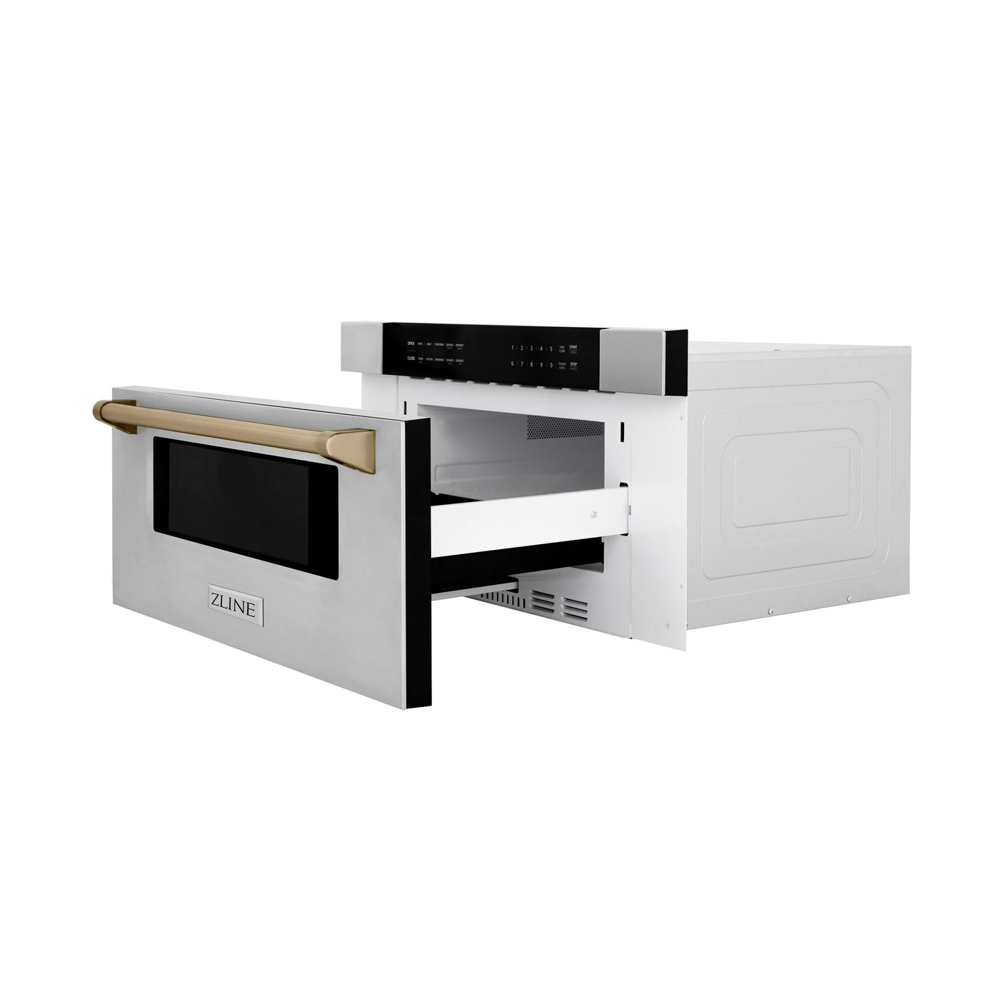 ZLINE Autograph Edition 30" 1.2 cu. ft. Built-In Microwave Drawer in Stainless Steel with Accents (MWDZ-30) [Color: Champagne Bronze]