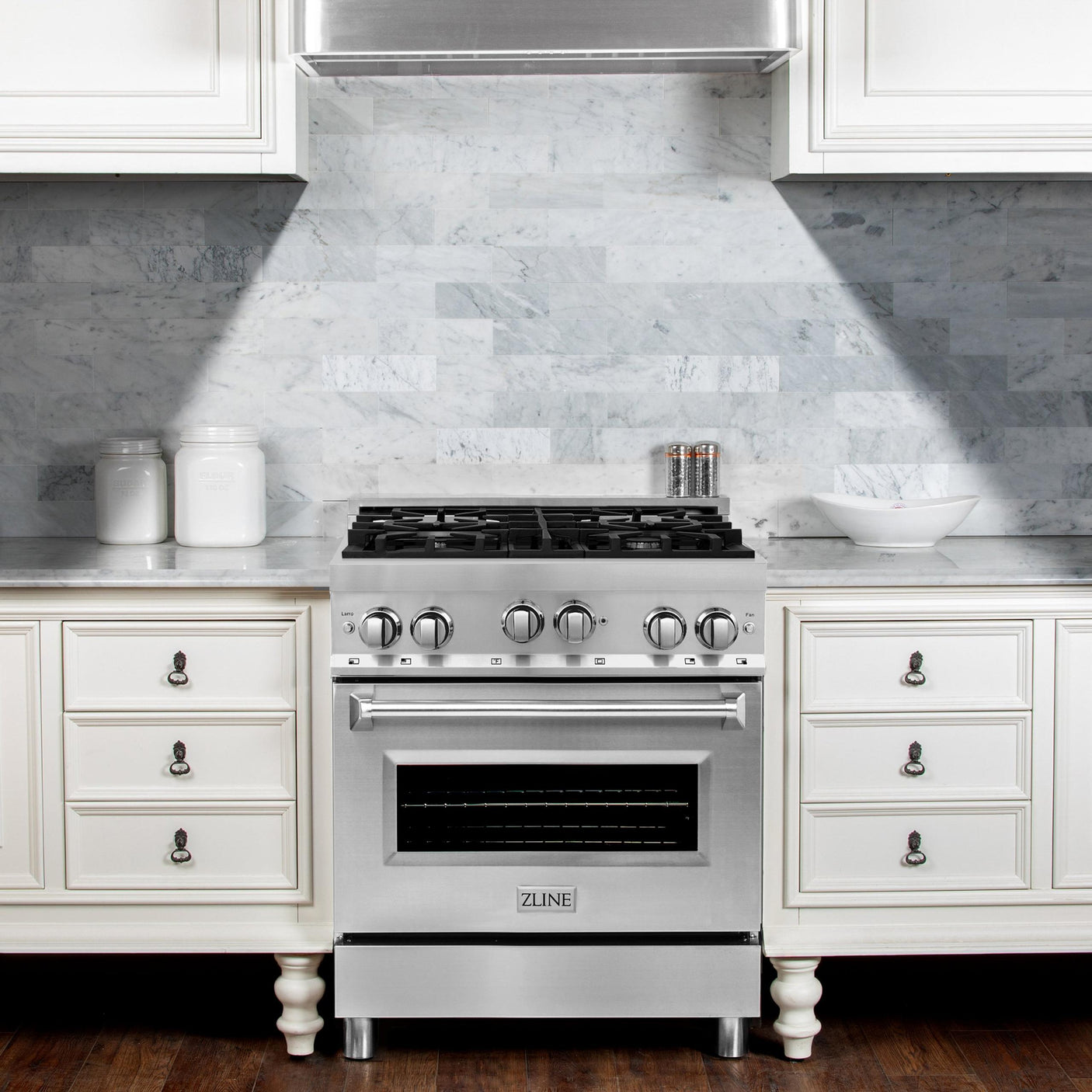 ZLINE 30" 4.0 cu. ft. Range with Gas Stove and Gas Oven in Stainless Steel (RG30) [Color: White Matte]