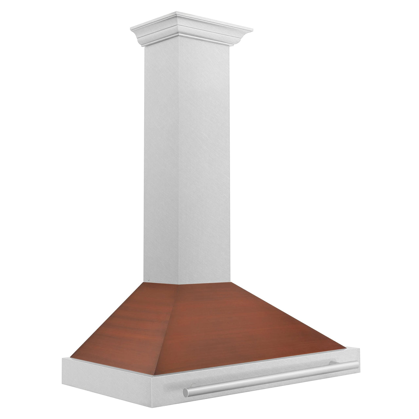 ZLINE 36 in. Convertible Fingerprint Resistant DuraSnow' Stainless Steel Range Hood with Copper Shell and Stainless Steel Handle (KB4SNX-C-36)