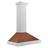 ZLINE 36 in. Convertible Fingerprint Resistant DuraSnow' Stainless Steel Range Hood with Copper Shell and Stainless Steel Handle (KB4SNX-C-36)