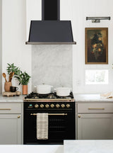 Majestic 30 Inch Glossy Black Wall Mount Convertible Range Hood