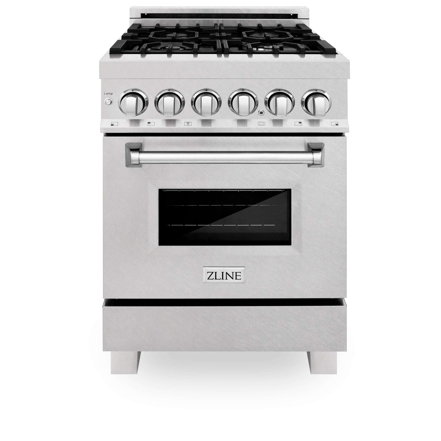 ZLINE 24 in. Professional Dual Fuel Range in DuraSnow Stainless Steel with Color Door Options (RAS-SN-24) [Color: Blue Gloss]