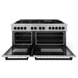 ZLINE Autograph Edition 60 in. 7.4 cu. ft. Dual Fuel Range with Gas Stove and Electric Oven in DuraSnow Stainless Steel with Accents (RASZ-SN-60)