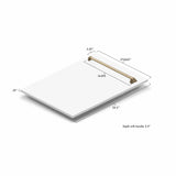 ZLINE 18 in. Autograph Edition Tallac Dishwasher Panel in White Matte with Champagne Bronze Handle (DPVZ-WM-18-CB)