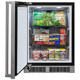 24" Professional Freezer - Solid Overlay Panel - Integrated Right Hinge