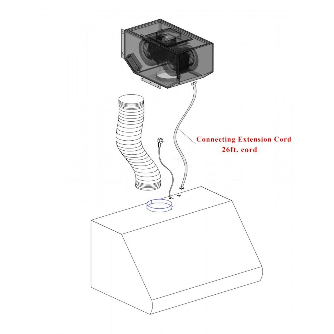 ZLINE Single Remote Blower 400 CFM Range Hood Insert in Stainless Steel (695-RS)