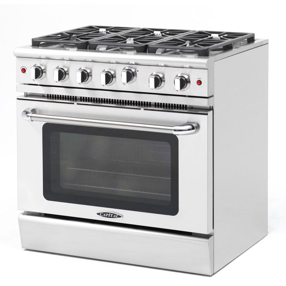 36" Gas Convection Range with 6 Sealed Burners 19K BTU